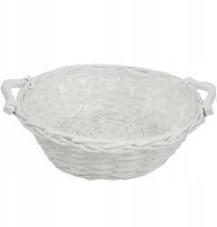 Vipolimex Fehér, fonott vesszőből készült virágcserép, 35cm, betéttel (CR356-35W-A)