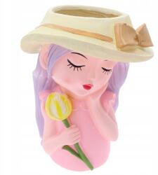 Trend-Deco Kerámia virágcserép kaspó figura, 25cm magas, kerámia, ajándék Anyák napjára (TD00356 B)