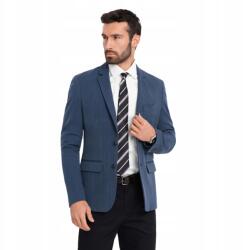 Ombre elegáns sötétkék férfi zakó, Size XL, slim fit, poliészter, rayon (160588)