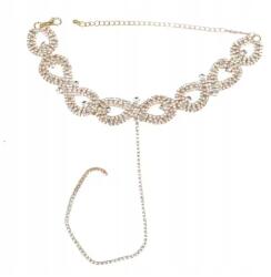  Nyaklánc Aranyozott merevített Nyakék Cirkónia Kövekkel Ajándék Nőknek