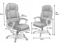 Sofotel Fekete bőr irodai szék Sofotel EG-227, dönthető, eko-bőr (2270)