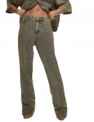 Missguided Khaki Egyenes Farmernadrág Közepes Derékmagasság 36 1GF