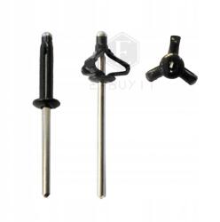  Fekete szakítószegecs, alumínium, 4X18mm, autóiparhoz, hajóépítéshez