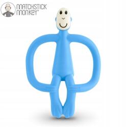 Matchstick Monkey szenzoros szilikon rágóka fogkefével Kék (MM-T-007)