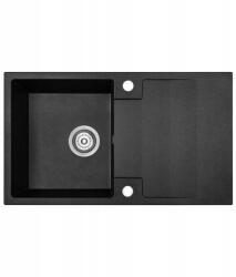 Kuchinox Mosogató Kuchinox Rab Gránit fekete, 1 kamrás, 760×440mm, szifonnal (SBF 711Y)
