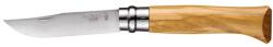 Opinel Összecsukható kés Opinel No 08 Inox Lux olajfa 8, 5 cm 12C27 (002020)