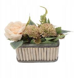 Trend-Deco Fa virágtartó kaspó, téglalap alakú, 20cm, fa (TRE24ND007/G)