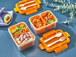  Ételtároló 2x2 rekeszes evőeszközzel - 1700 ml