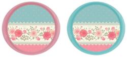 Herevin Kerek dekoratív műanyag tálca - Vintage virágmintás, több színben szám: 1