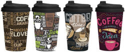 Herevin Kávéspohár tetővel - feliratos design 340 ml