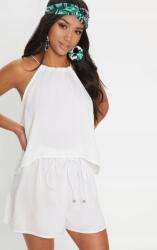 Prettylittlething Fehér Szatén rövidnadrág 32-es méret