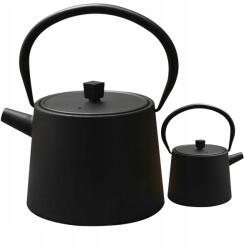 HowHomely Tetsu 900ml fekete öntöttvas teáskanna, vintage stílusú (HH-6184)