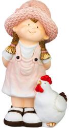 Perfect Home Decoratiune gradina, MagicHome, ceramica, fata cu cocos, 15.5x25.5x44.5 cm