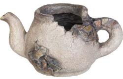 Magic Home Decoratiune gradina/ghiveci de flori, MagicHome, ceramica, ceainic spart, 23.5x40x20.5 cm