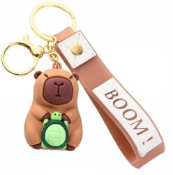 EdiBazzar Kapibara Kulcstartó, Táskadísz, Karabiner, Ajándék, Kapibara Medállal (Brelok do kluczy plecaka torebki z Kapibarą)