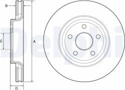 DELPHI Disc frana DELPHI BG9121C (BG9121C) - fixbox