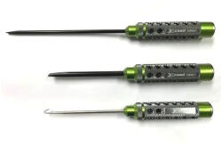 Positec Csavarhúzó készlet: lapos 4, 0x150mm, 5, 8x100mm és kampó, 3 db (HSS típus)