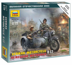 Zvezda Wargames (WWII) katonai 6142 - Német motorkerékpár R-12 (1: 72)
