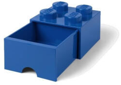 LEGO® tárolódoboz fiókkal 250x250x180mm - kék színben
