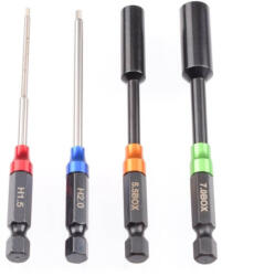 RUDDOG Fogantyú akkumulátoros csavarhúzóhoz, szett, Imbusz és dugókulcs (1, 5, 2.0 a 5.5, 7, 0mm)