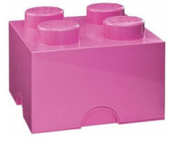 LEGO® tároló box 250x250x180mm - rózsaszín
