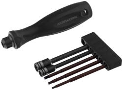 Koswork 6, 3 mm-es bitkészlet markolattal (1, 5, 2, 0, 2, 5 mm-es imbusz és 5, 5, 7 mm-es dugókulcs)
