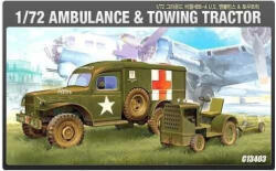 Academy Model Kit military 13403 - US AMBULANCE & TRACTOR (1: 72)