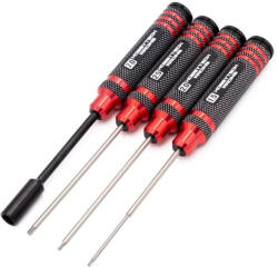 HOBBYTECH Szerszámkészlet, imbuszos csavarhúzó (1, 5, 2, 0, 2, 5 mm) és 7, 0 mm-es dugókulcs, piros színű