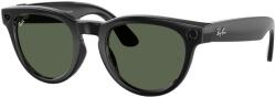 Ray-Ban Ochelari Smart Ray-Ban Meta Headliner, Low Bridge Fit, 32 GB stocare, Camera Foto 12mp, 5 microfoane, difuzoare, Wifi 6, Meta AI, Standard, Verde, Negru-Lucios (RW4009F601/71)