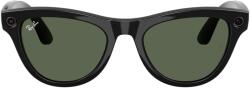 Ray-Ban Ochelari Smart Ray-Ban Meta SKYLER, Marime M, Negru, 32 GB stocare, Camera Foto 12mp, 5 microfoane, difuzoare, Wifi 6, Meta AI, Standard, G-15 Green, Negru-Lucios (RW4010-601/71-52-20)