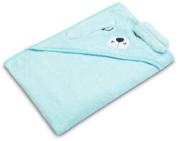  Kapucnis fürdőlepedő 100*100 cm - kék kutya