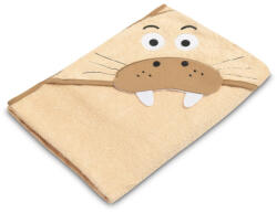  Kapucnis fürdőlepedő 100*100 cm - bézs rozmár