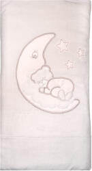  Trimex bélelt plüss takaró 70x100cm - holdas maci fehér