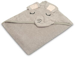  Kapucnis fürdőlepedő 100*100 cm - szürke elefánt