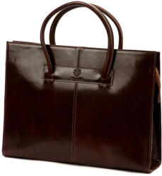  Florence 1028 barna női marhabőr aktatáska 40 x 30 x 10 cm (60371)