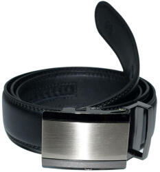  Fekete színű automata férfi bőr öv, 110 cm (FO-768-F-110)