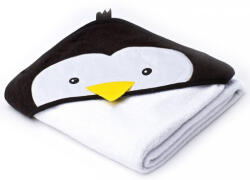  Kapucnis fürdőlepedő 100*100 cm - fehér pingvin
