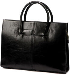  Florence 1028 fekete női marhabőr aktatáska 40 x 30 x 10 cm (60370)