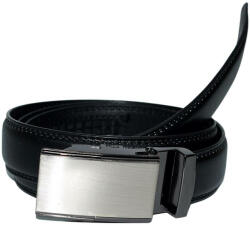  Fekete színű automata férfi bőr öv, 135 cm (FO-400-F-1-135)