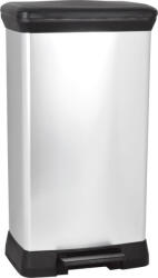 Keter Curver® PEDAL BIN szemetes, 50L, 29x39x73 cm, fekete/ezüst (STP012212662)