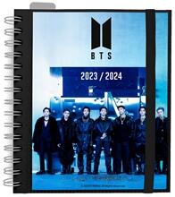  Daily school planner 2023/2024 BTS with stickers, bookmarks and cover (14 x 16 cm)