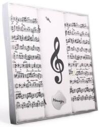 ETEX M59 férfi textilzsebkendő 3db díszdobozban kotta minta