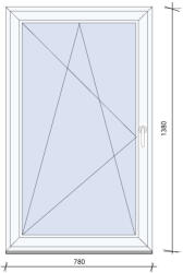  Bukó-nyíló ablak 80x140 cm BAL (AB78138B)