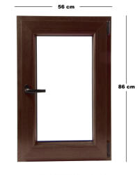 Salamander Műanyag ablak barna 56x86cm 7 kamrás Bukó/Nyíló (6031585)