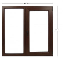 Salamander Műanyag ablak barna 116x114cm (6031595)