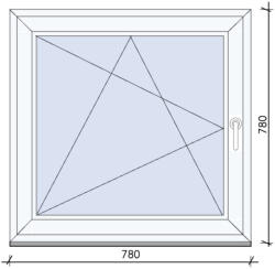  Bukó-nyíló ablak 80x80 cm (AB7878J)