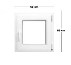 Teraglass Műanyag ablak fehér 56x56cm 6 kamrás Bukó/Nyíló (6022308)