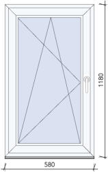  Bukó-nyíló ablak 60x120 cm BAL (AB58118B)