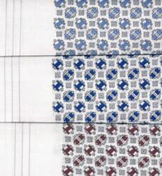 Filago Alex 2 fehér, színes csat mintás férfi textilzsebkendő 3db