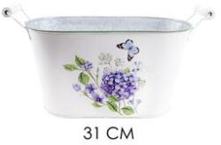 IRIS bádog kaspó ovál füles hortenzia 31cm (QX_IMPEX_KFT_80977) (QX_IMPEX_KFT_80977)